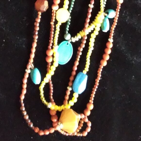 Beautiful Colorful Multi Layer Beaded Necklace - Picture 9 of 10